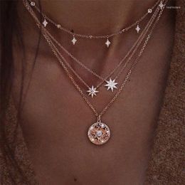 Chains Bohemian Gold Pearl Crystal Necklaces For Women 2022 Multilayer Choker & Pendants Collier Femme Punk JewelryChains Heal22