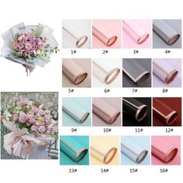Flower Wrapped Paper 20pcs/Pack 60*60CM Christmas Wedding Valentine Day Waterproof Bronzing Flower Gift Wrapping Paper AA