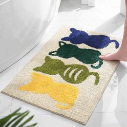 Cartoon Bathroom Toilet Absorbent Non Slip Carpet Floor Mat Living Room Entrance Simple Household Bedroom Door