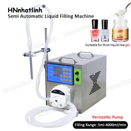 5-4000ml/min Semi-Automatic Single Nozzle Filling Machines Nail Polish Perfume Essential Oil Cosmetics Liquid Bottle Vial Peristaltic Pump Filling Machine