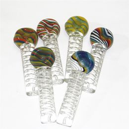 Glycerin Glass Spoon Pipes smoking hand made pipe tobacco dry herb oil burner ash catcher