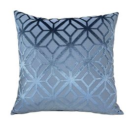 Cushion/Decorative Pillow Luxury European Solid Jacquard Geometric Cushion Cover Sofa Decorative Cutting Velvet Throw Pillowcase Coverfrom F