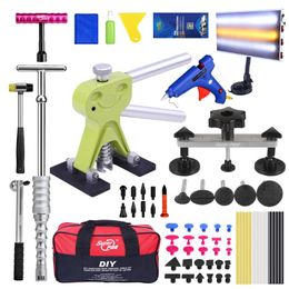 Professional Hand Tool Sets Super PDR Tools Paintless Dent Repair Kit Melt Glue Gun Auto Pullers Suction Cup Pulling Bridge Tabs SetProfessi