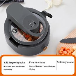 BEIJAMEI 1200W 3.5L Automatic Frying Cooking Machine Vegetable Rice Fryer Pot Kitchen Intelligent Cooker Robot Pan