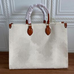 Tote Bag Women Handbag Full Embossed Letter Grained Real leather Shoulder Bags Large Capacity Package