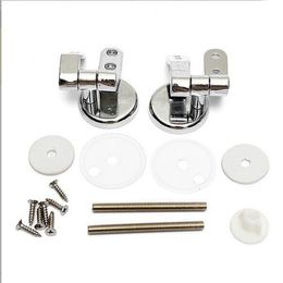 Bath & Toilet Supplies 100Pair/lot UPS free Alloy Replacement Toilet Seat Hinges Mountings Set Chrome with Fittings Screws For Toilet Accessories
