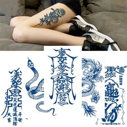 scorpions tattoo Canada - Juice Ink Tattoos Body Art Lasting Waterproof Temporary Tattoo Sticker Scorpion Snake Tatoo Arm Fake Sun Tatto Women Men 220521