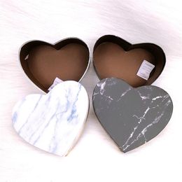 Gift Wrap Year Mix 3Pcs Heart Shaped Black White Marble Box Candy Packaging Valentines Day Wedding DecorationGift