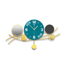 Wall Clocks Living Room Clock Wrought Iron TV Background Decoration Digital Silent Mechanism Dining Horloge Decor