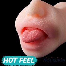 NXY Sex Men Masturbators Sw Male Masturbator Simulate Vaginal Oral Sex Toy for Man Realistic Mouth Erotic Adult Product Silicone Aircraft Cup No Vibrator 0412