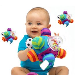 Baby Toy Little Loud Bell Ball Rattle Mobile born Infant Stereo Cloth Touch Sensory Intelligence Grasping Eonal 220418