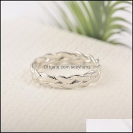 Band Rings Twist Ring Creative Closed Chain Simple Drop Delivery 2021 Sexyhanz Dhtfr