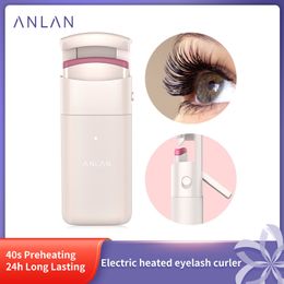 ANLAN Electric Heated Eyelash Curler Long-Lasting Curl Electric Eye Lash Perm Eyelashes Clip Eyelash Curler Device Makeup Tools 220715