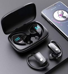 Cell Phone Earphones Bluetooth Headset Real Wireless Ear Hook Sports Earplug TWS Bass Game Headsets ANC Waterproof Wireless Earphones