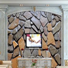 European style Custom Modern Wallpaper Stone Wall paper Kids Room Living Room TV Backdrop For Walls 3 D