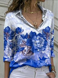 Women's Blouses & Shirts Casual Women Blouse Long Sleeve Turn Down Collar Loose Shirt Spring Autumn Buttons Street Hipster Chiffon TopWomen'