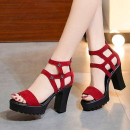 Shoes Sandals Women Summer T-stage Fashion Dancing High Heel Sexy Stiletto Party Wedding Black Size 35-40Sandals sa 35-40