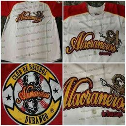 Xflsp Alacraneros de Durango El Siglo Men 100% Stitched Blank Baseball Jersey