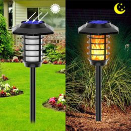 Party Supplies New solar flame lamps garden outdoor waterproof landscape lighting torch lamp lawn