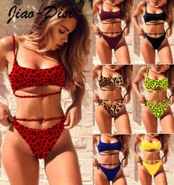 Summer Solid Sexy Triangle Bikini Set Swimwear Women 2022 Strappy Backless 2pcs Brazilian Swimsuit Woman Beachwear Biquini Set Y220420