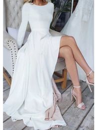 2022 new A-Line Wedding Dresses with four-way bombing sexy backless slim bride Thigh-High Slits luxury trailing tail Wed Dress Vestido de novia