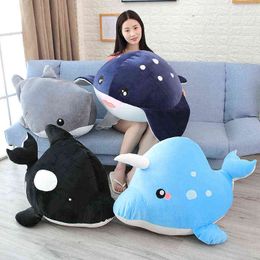 Cm Cute Soft Whale Plush Toys Killer Shark Beautiful Animals Stuffed Dolls Kids Boys Girls Baby Pillow Gifts J220704