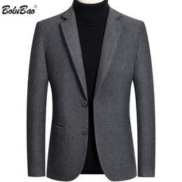 BOLUBAO Men Casual Blazer Brand Lined Solid Colour Men Fashion Slim Fit Suit High Quality Lattice Tuxedo Blazers Male 201104