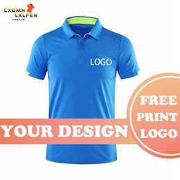 Quick-drying Sports Polo Shirt Custom Design Company Brand /print Embroidery Breathable Lapel Short Sleeve Classic 4xl 220608