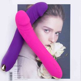 NXY Vibrators Noiseless rechargeable G-spot vibrator female pleasure toys silicon dildos for women 0406