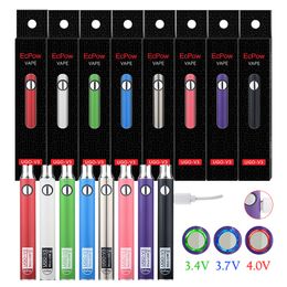 MOQ 5PCS 100% Qualidade Ugo V3 III 650mAh 900mAh Kit EGO EGOD PRETOAT BATERIA VV VARIAL VAZ AJUSTÁVEL E CIGS Cartuchos 510 Caneta de Vape