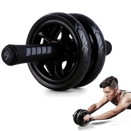 Gym Equipment Double-wheeled Keep Fit Wheels No Noise Abdominal Wheel Ab Roller With Mat For Exercise Fitness Equipment T200506