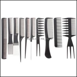 Other Home Garden 10Pcs/Set Professional Hair Brush Comb Salon Barber A Dhq2L