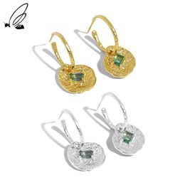 S'STEEL Zircon Lotus Leaf Drop Earings Designer Earrings For Women Luxury Sterling Silver 925 Punk Trend Fine Jewellery 220401
