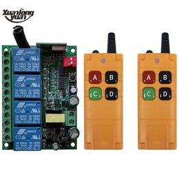 rf 433 switch UK - Smart Home Control 2000m AC110V 220V 230V 4CH Wireless Remote LED Light Switch Relay Output Radio RF Transmitter And 315 433 MHz Receiver