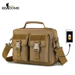 Outdoor Army Bag Camping Bags Trekking Men Women Tactical Shoulder Camouflage Military Travelling Handbag USB Hiking Bag XA888WD 220721