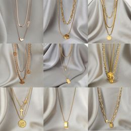 Pendant Necklaces Stainless Steel Gold Color Thick Necklace For Women Punk Hip Hop Chain Choker 2022 Trend Party Gift Fashion JewelryPendant