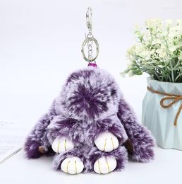 Keychains Cute Fluffy Plush Animal Keychain Fashion Toy Doll Bag Charm Car Accessories Key HolderKeychains KeychainsKeychains Emel22