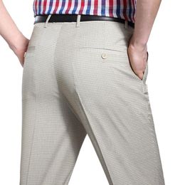 Men's Suits & Blazers Pants Suit Men Length Classic Summer Grey Dress Trousers Office Business Male Big Size 44 42 40Men's