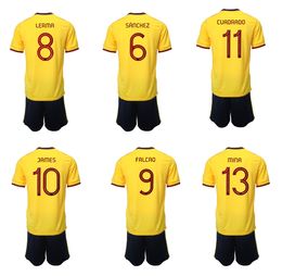 22-23 Customised thai quality Soccer Jerseys SetS With Shorts soccer wear 10 James 9 Falcao 11 Cuadrado 7 Bocca 8 Aguilar 6 C.Sanchez 19 Zapata 13 Guarin WEAR