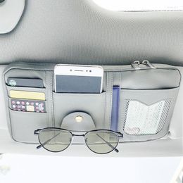 Car Organizer Auto Sun Visor Point Pocket Pouch Bag Card Glasses Storage Holder Car-styling IC Sunshade Accessries