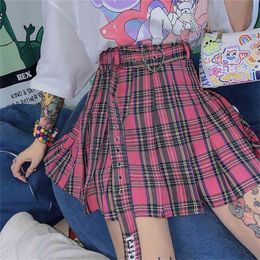 Harajuku style hot girl Millennium girl Tuku sweet pleated skirt short skirts 210331