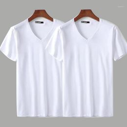 Men's T-Shirts 2Pcs Men Tshirt Spandex Fitnes Clothing Man Tops Tees T Shirt For Male Solid Color Tshirts Multi Colors T-Shirt B0890