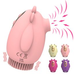 2 in 1 sucking vibrator 10 mode vibrating suction cup anus vagina clitoris stimulator female oral sexy toy