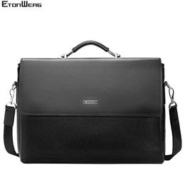 2022 Fashion Business Men Briefcase Leather Laptop Handbag Tote Casual Man for Male Shoulder Male Office Messenger Bags