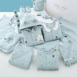 18/22//0- Spring born Baby Clothing 100% Cotton Kids Clothes Suit Unisex Infant Boys Girls Clothing Set No Box LJ201221