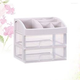 Cosmetic 2 Layer Drawer Organiser Makeup Container Desktop Sundry Storage Case Boxes & Bins