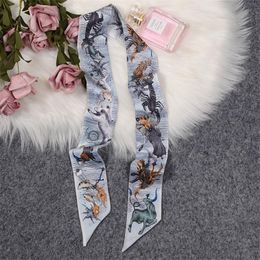 12 Constellations Scarf Women Luxury Brand Bag Skinny Scarves Design Silk For Ladies Foulard Wrist Towel Neckerch