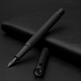 Fountain Pen With Luxury Set 0.5mm Black F Nib Converter Steel Ink s Simple Business Signing Writing s Y200709