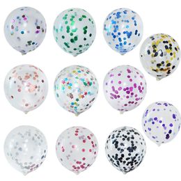 100Pcs 12inch Confetti Balloons Glitter Latex Balloon Party Decoration Birthday Multi Colours