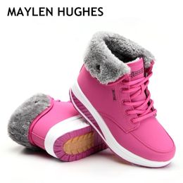 Winter Warm Snow New Fashion Female Cottonpaddeveet Shoes Fur Ankle for Women Lace Up Heel Boots Y200115 GAI GAI GAI